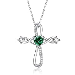 White Gold-May-Emerald-05 Infinity Cross