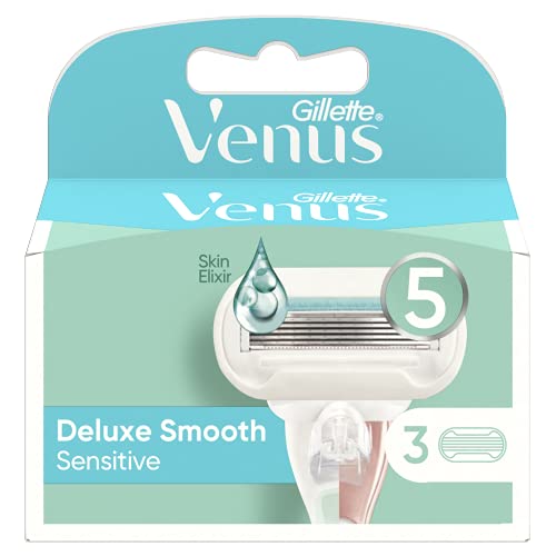 Lames Venus Deluxe Smooth Sensitive lot de 3 à la finition haute précision
