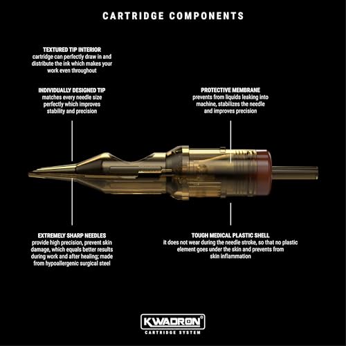 Image of Kwadron Tattoo Needle Cartridge, Box of 20, Round Liners Medium Taper - 3 Round Liner Medium Taper - 35 /3RLMT