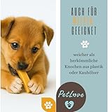 6 Stück PetLove Hartkäse für Hunde • 100% natürlicher Kauknochen aus Käse • Kaukäse Hund • Kauspaß & Zahnpflege • Ideal für unterwegs • 6er Pack • Größe XS: 10-30g