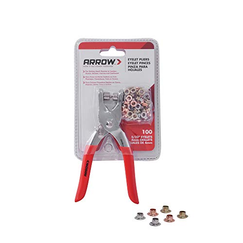 Arrow GEPK532 Eyelet Pliers and 100 Eyelets, 5/32'