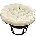 ZTGL CojíN de Papasan Impermeable Al Aire Libre, Solo CojíN de Papasan, Cojines de Silla de Cesta Colgante Cojines de Silla de JardíN CojíN de Silla,Off White,130cm(51in)