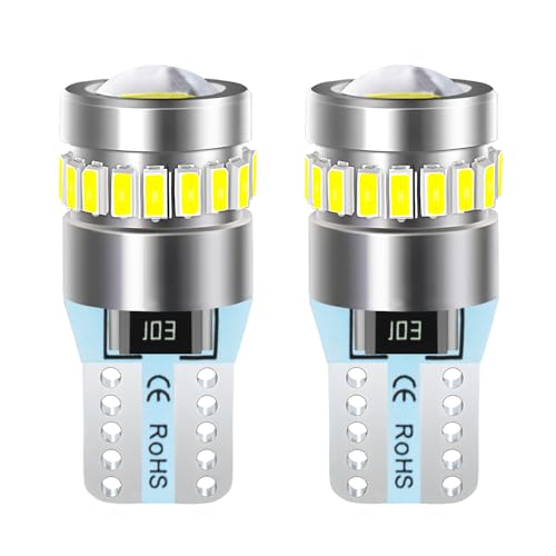SIGANDG 2 Pezzi 194 Lampadine W5W T10 LED Canbus 12V Luce Targa 6000k(Bianco) No Error Auto Lampada 168 2825 18 LEDs 3014 + 1 LED 3030 SMD Per Luce Di Posizione,Interior,Segnale,Cupola,Cruscotto