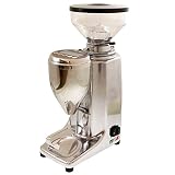 Quamar M80E Alu poliert | Scheibenmahlwerk | 420 Watt Motorleistung | Bohenbehälter 250g | Espresso Perfetto