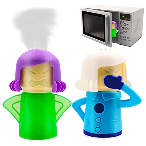 Abnaok Angry Mom Microwave Cleaner and Chilly Mama Fridge Deodoriser 2PCS Easily Clean in Minutes...