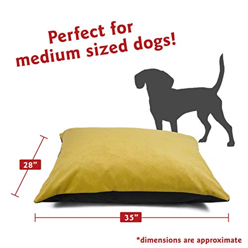 Image of Majestic Pet Rectangle Medium Dog Bed Washable - Non Slip Comfy Pet Bed - Dog Crate Bed Super Value Pillow Dog Bed - Dog Kennel Bed for Sleeping - Dog Bed Medium Breed 35 x 28 Inch - Villa Apple
