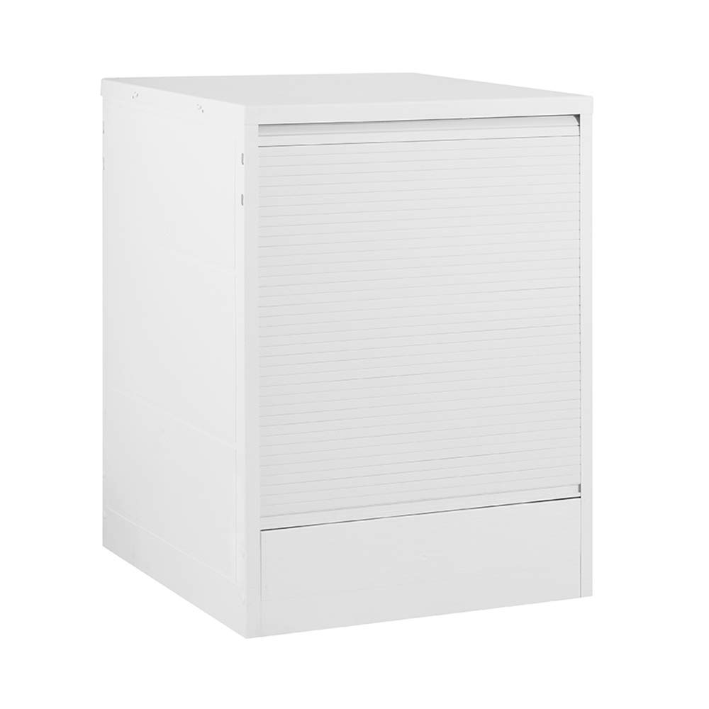 Inbagno Mobile Coprilavatrice In Resina, 65x68xH.90 cm, colore Bianco, con Serrandina Verticale, (Uso Interno/Esterno)