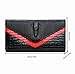 Crocodile Print Clutch Purse, Shoulder Bag, (L) 10 (W) 1.5 (H) 5.9 Red Combo