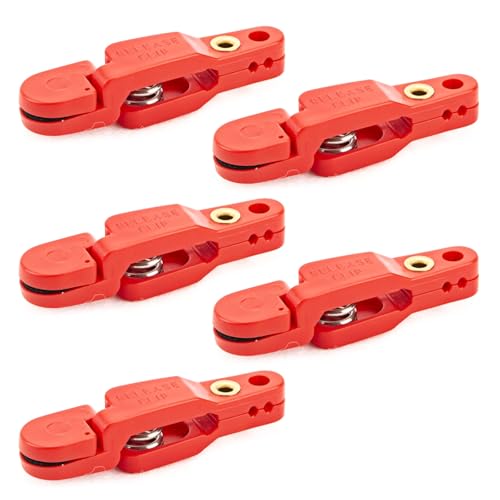 Shurhome 5Pcs Fishing Downrigger Clips Heavy Tension Outrigger Line Clip Padded Release Clips for Planers Board Trolling Fishing