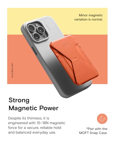 Image of MOFT Magnetic Wallet Stand Compatible with iPhone 16 /15 /14 /13 /12 Series, Angle Adjustment MOVAS Phone Stand, Light Sunrise