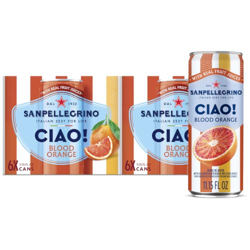 20% coupon - Sanpellegrino CIAO Blood Orange Sparkling Water, 11.5oz, 24 cans