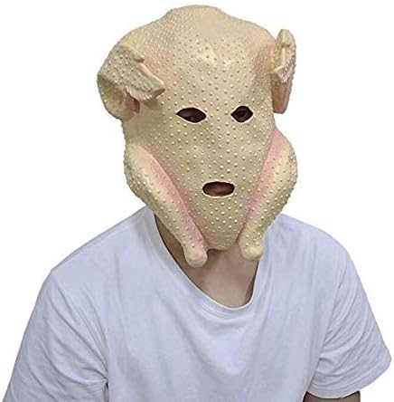HENGYUTOYMASK Máscara realista de látex de cabeza completa, disfraz de pavo para Halloween, fiesta de Acción de Gracias