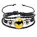 ARJMY Unisex Marvel Abzeichen Peripheriearmband Element Abzeichen Druck Armband Student Erwachsene Spiel Fan Rollenspiel Armband Geschenk (Batman)