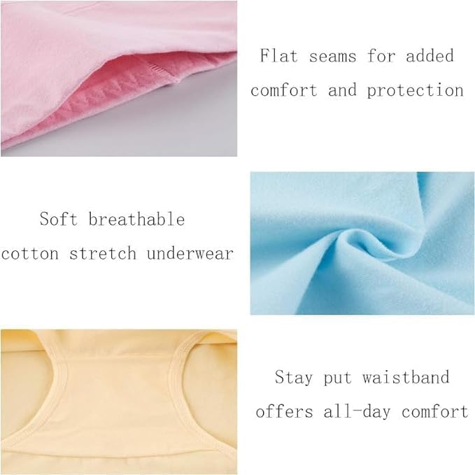Image of LOURYN KOULYN Comfy Cotton Blend Women's Briefs, Low Waist, Flexi Stretch, Multicolor