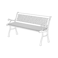 Cuscino Per Panchina Da Giardino 143x52cm - Resistente All'Acqua, Imbottitura Schiuma, Viola - Foto 6