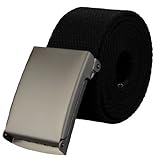 Sehr stabiles Material Alex Flittner Designs Hochwertiger Stoffgürtel in 4cm Breite mit Klappschnalle in schwarz  Gesamtlänge: 130cm = Bundweite 115cm