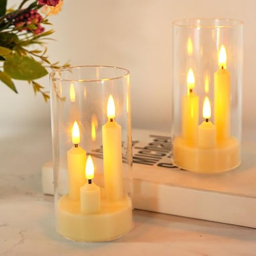 Decoración de mesa para Navidad y boda con dos piezas sin llama 3
