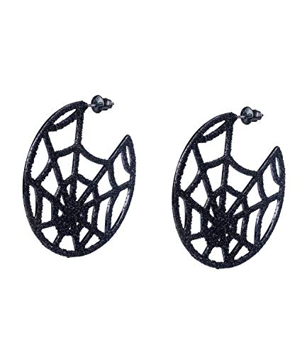 Preisvergleich Produktbild SIX Creolen mit glitzerndem Spinnennetz-Motiv, Ohrringe, Ohrschmuck, Halloween, Karneval, Gothik (797-911)