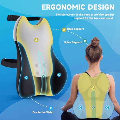 image for Niceeday Lumbar Support Pillow for Office Chair Car, Gaming Chair Lowe