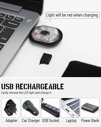 Rechargeable LED Beanie Headlamp - Unisex Winter Knit Cap with Hands Free Flashlight for Fishing, Running, Camping Black — view 3