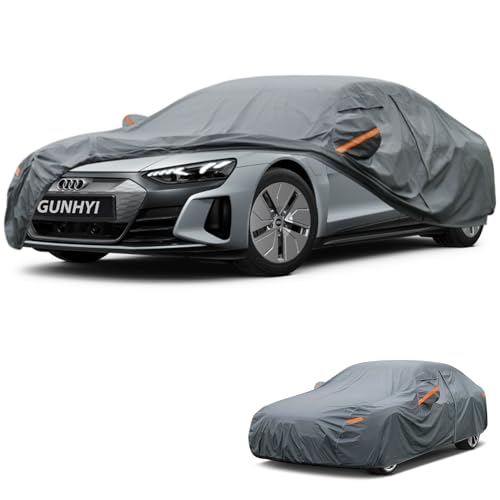 Image of GUNHYI Premium Car Cover Custom Fit Audi e-tron GT, 16 Layers Heavy Duty Car Cover Waterproof All Weather with Zipper Door for Sun Rain Snow Dust Uv Protection