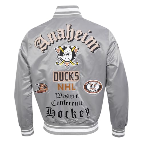 Image of Pro Standard Mens NHL Old English Satin Jacket