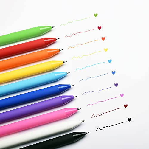 Kaco 20 Color Ink Retractable Gel Pens 0.5Mm Fine Point, 20 Pieces (20 Multicolor-Version2) #TOP1