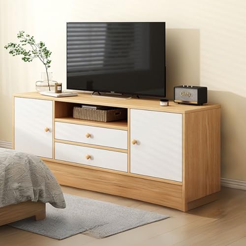 TV-Konsolen mit Aufbewahrungsschränken für Wohnzimmer, Fernsehschrank aus Holz, Mitte des Jahrhunderts, Media-Entertainment-Center mit Stauraum, TV-Ständer für Wohnzimmer