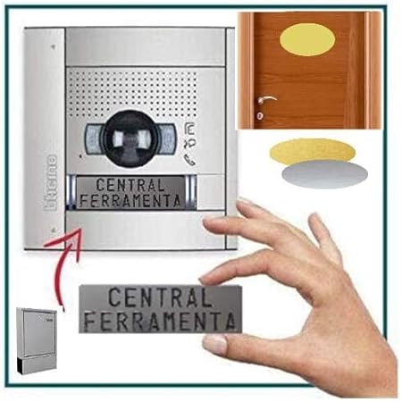 Targa Citofono Personalizzata - Plexiglass 1,5x5,5cm Con Incisione E Portachiavi Corno - Foto 10