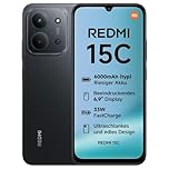 XIAOMI Redmi 15C Smartphone 4GB+256GB, 6,9" 120Hz Display, 50MP AI Dual-Kamera, 6000mAh Akku, 7,99mm schlank, Midnight Black