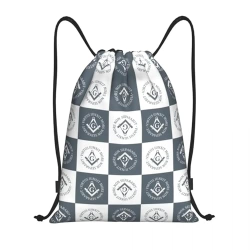 RQLNBOBZ Bolsas con cordón para compras mochilas de yoga mochilas deportivas masónicas para gimnasio y hombres y mujeres.
