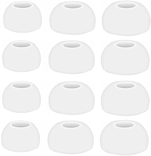 Replacement Earbuds Tips Silicone Ear Tips Compatible with Bose New QuietComfort Earbuds, Earphones Eartips Earpads Ear Caps S/M/L 3 Size 6 Pairs,White 803w