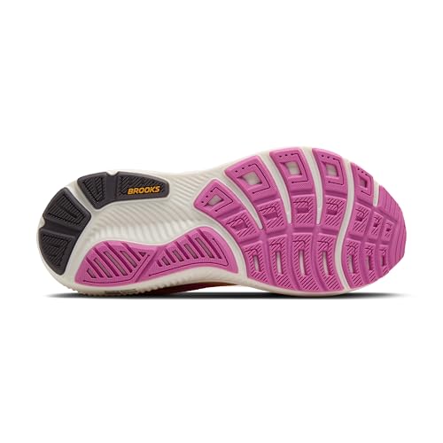 Brooks Women’s Ghost 17 Neutral Running Shoe - Apricot/Grey/Pink - 9 Medium