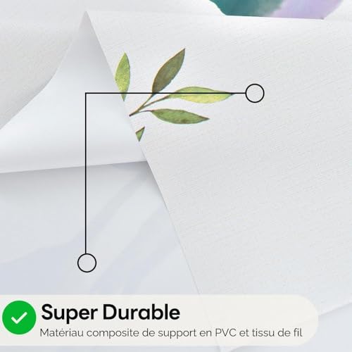 Nappe Toile Cirée Rectangulaire Imperméable pour Table de Salle à Manger et Maison