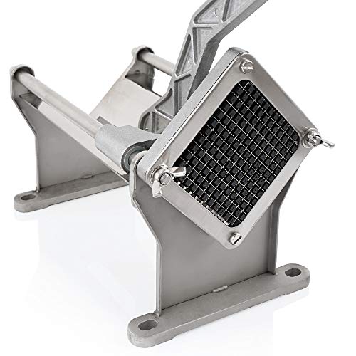 Zelsius Aardappelsnijder met 4 roestvrijstalen messen, 45 x 17 x 29,5 cm, frietsnijder voor pennen of hoeken, groentesnijder voor aardappelen, groenten, fruit, zelfgemaakte friet - Image 7