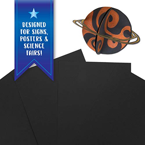 Crayola Papel de construção preto, materiais de arte premium, tamanho padrão, 50 unidades, Preto