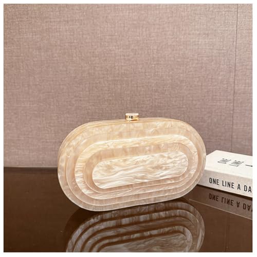 Image of Acrylic Bubble Bag Luxury Marble Clutch Evening Purses for Women Glitter Handbag for Wedding Party Prom