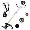 BRAST® Motorsense Benzin 3.0 PS 2 in 1 Gerät Freischneider Rasentrimmer Rasenmäher 52cm³