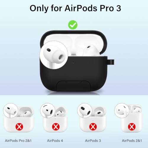 Image of Magnetic Lock Lid Case Compatible with AirPods Pro 3 | Built-in Phone Stand, MagSafe Ready, Shockproof Protective Cover with Lanyard