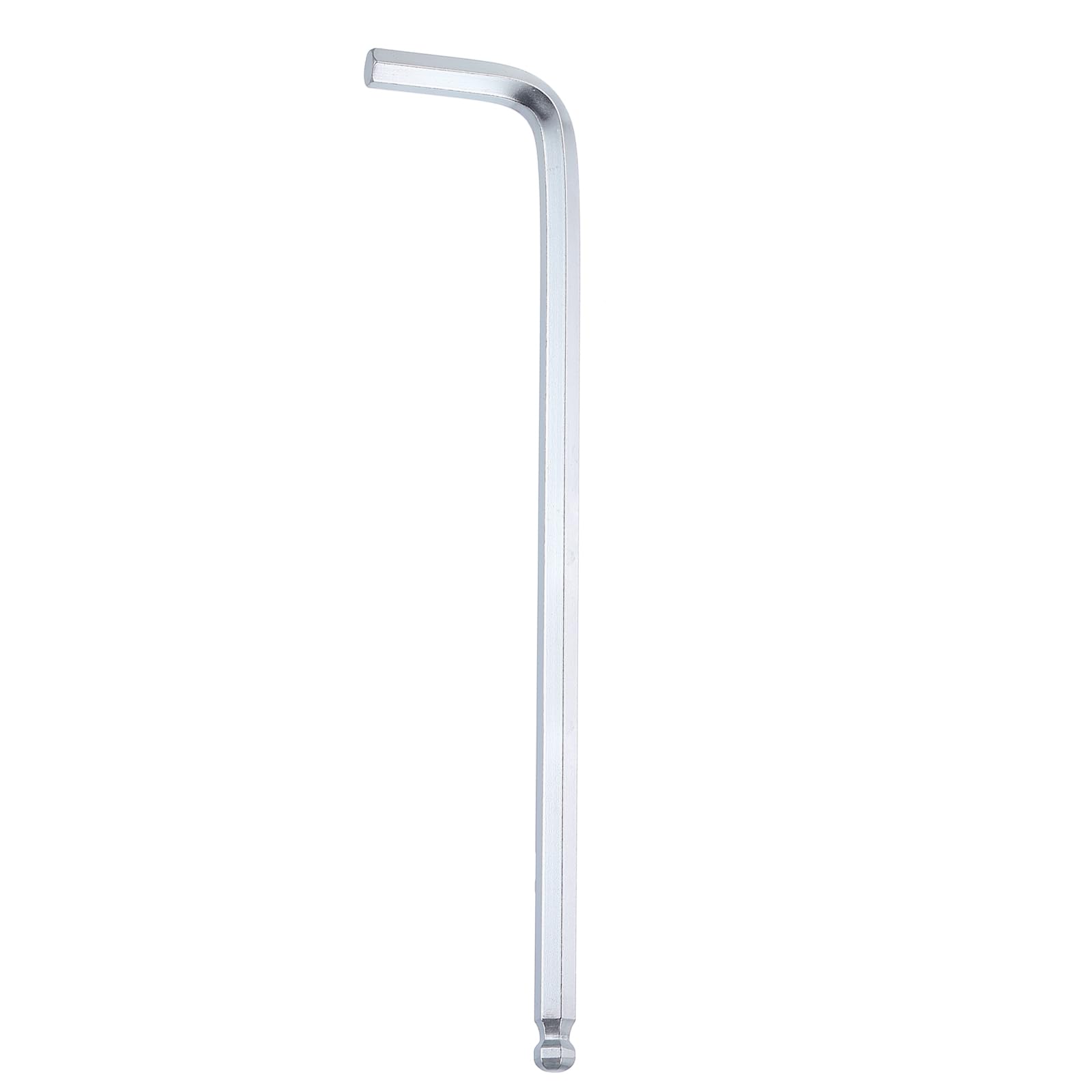 sourcing map Ball End Hex Key Wrench 6mm Metric Chrome-Vanadium Steel L-Shape Long Arm Hexagon Wrenches Repairing Tool for Home Bike Motorcycle Repair, Silver