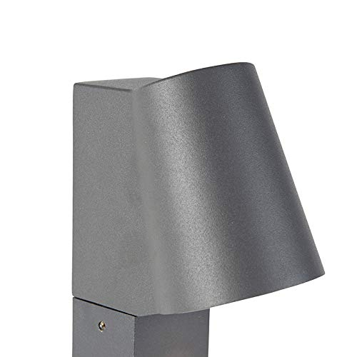 Qazqa Moderno Lámpara de pie para exterior antracita con LED - UMA Aluminio/Vidrio Alargada Incluye LED Max. 1 x 6 Watt