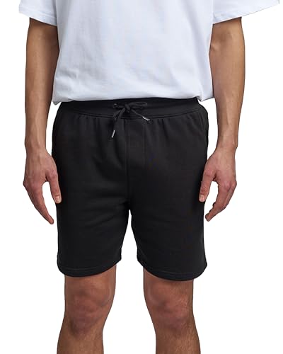 Snocks Sweat Shorts Herren - Lockere Bermudas aus 100{60fa591cffaaff85b465c0fa5d419df5f3cd09b6f0fa88b38fa2d2502a6bdce2} Bio-Baumwolle - Perfekte Passform für Alltag und Sport - Jogginghose Herren Kurz - Schwarz - S