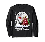 Photo Gallery dabbing husky dab dog santa hat albero di natale divertente maglia a manica Photo Gallery dabbing husky dab dog santa hat albero di natale divertente maglia a manica