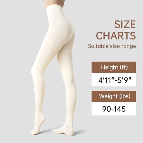 Image of 2 Pairs Women's Sheer Opaque Tights, 480D Soft Nylon Regular Multicolour Control Top Velvet Pantyhose