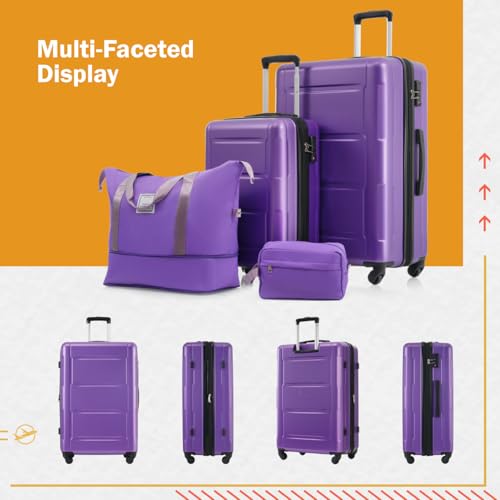 2 Piece Luggage Set With Bags Expanable Spinner Wheels Abs Lightweight Suitcase With Tsa Lock 20Inch+24Inch3