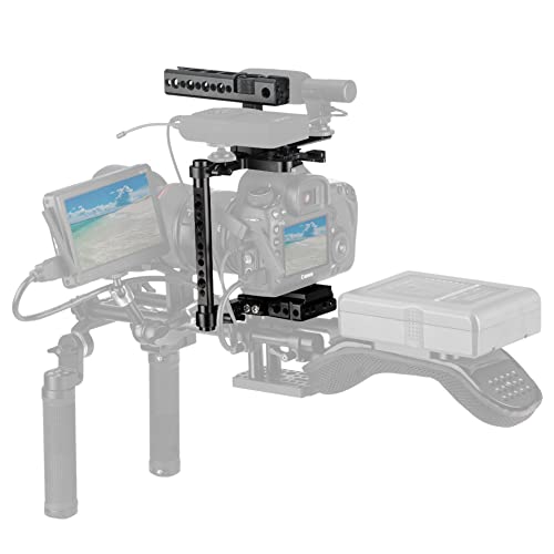 Image of NICEYRIG Quick Release Half Cage Kit for Panasonic Lumix G85 /G95 /G9 /G7, Canon EOS R /RP / /T7I /6D /7D, Nikon D810 /D850 /D750 /Z6 with NATO Rail Top Handle - 232