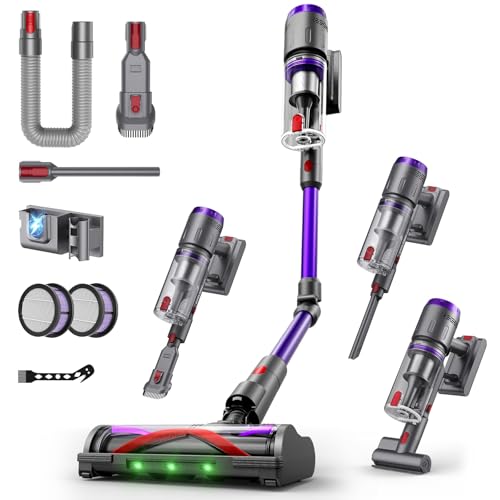 Circlio Aspirapolvere Senza Fili, 600W/58000Pa, Scopa Elettrica Senza Fili 75 Min, Aspirapolvere...