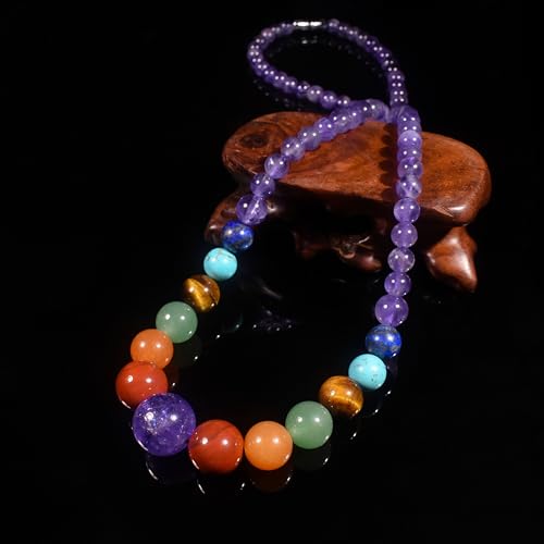 7 Chakra Necklace for Women Strong Healing Crystal Genuine Stone Beaded Gemstone Necklace 20 inches Jewelry Gifts for Women Mom 5