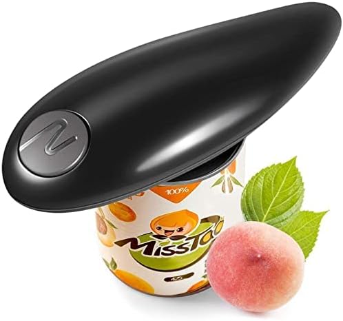Abrelatas eléctrico, con interruptor de un solo toque, abridor de latas automático, borde liso para latas de casi tamaño, los mejores dispositivos