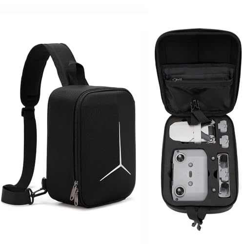 Sac à dos de transport pour drone DJI Mini 2 SE/Mini 2/Mini 4K Fly More Combo Accessoires Étui à bandoulière rigide Sac de rangement Sac de poitrine étanche EVA Housse de protection Voyage Portable